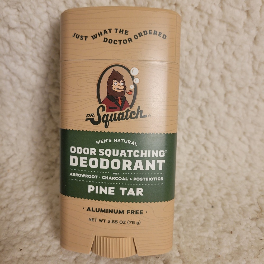 Dr. Squatch Deodorant Mens 2.65oz Pine Tar New Aluminum Free Natural Woodsy Stic